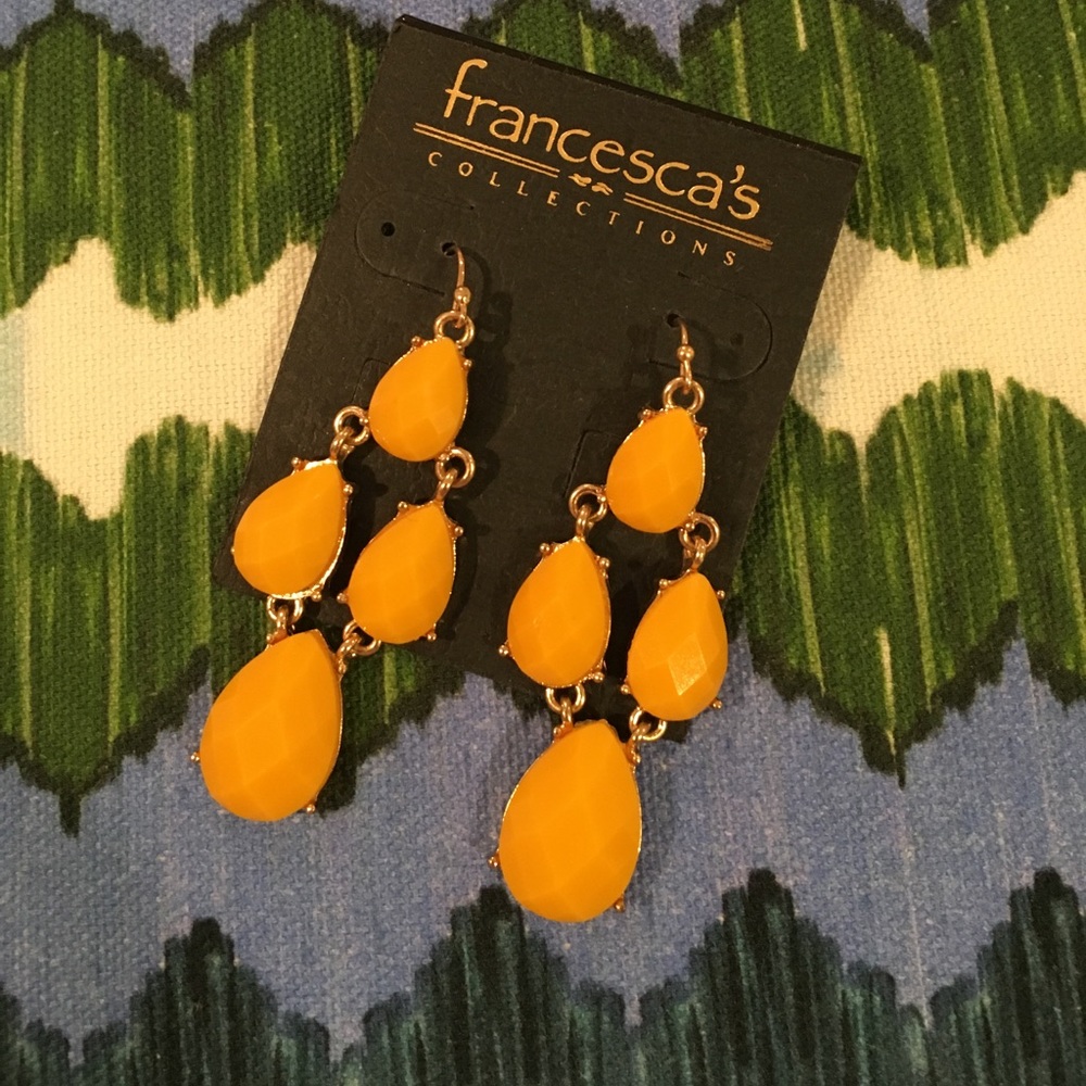 Francesca's Teardrop Chandelier Earrings