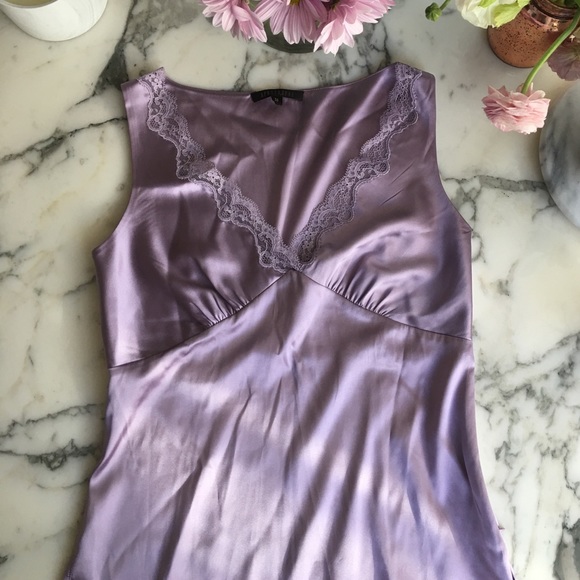 Lavender silk top Clearance