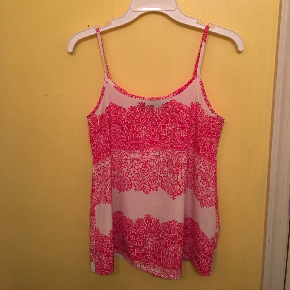 Pink and white tank from Francesca's Collections