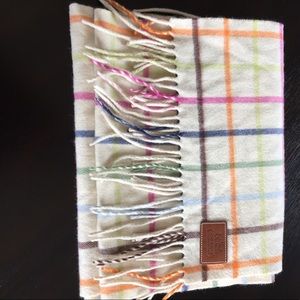 Coach Authentic 100% Cashmere Tattersall Scarf