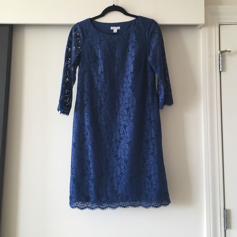 London Times Lace Dress - Navy