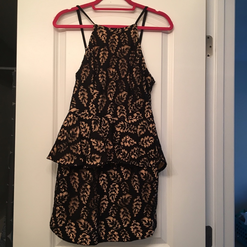 Worn once black and gold dress