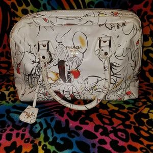 Prada White Leather Purse Handbag
