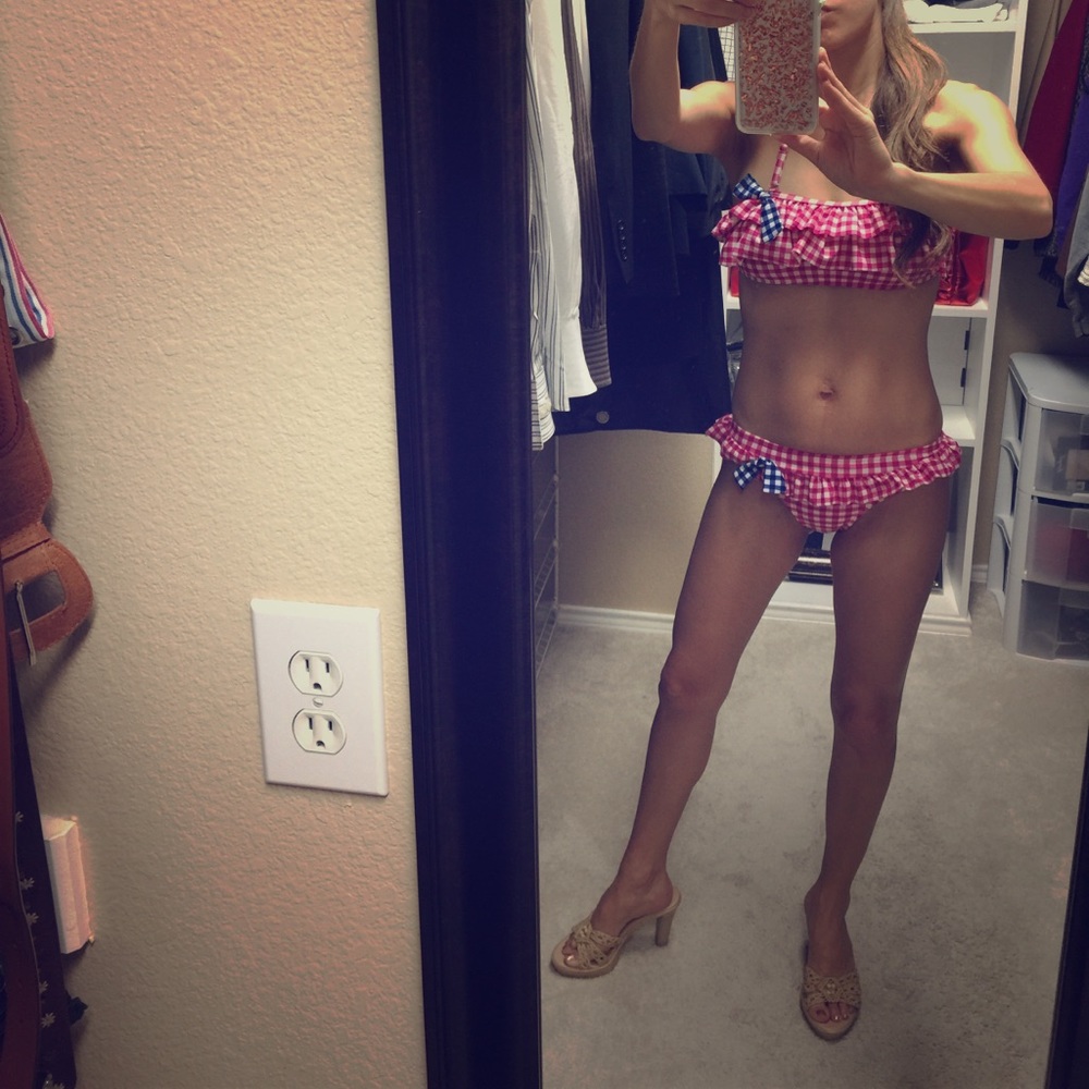 Country style (red and white gingham) bikini