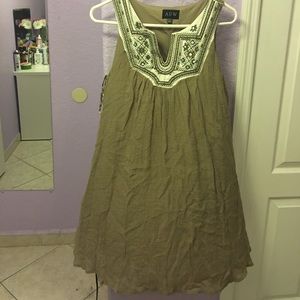 Tan boho dress