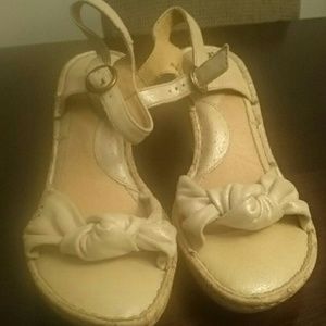Cream colored Born sandlals