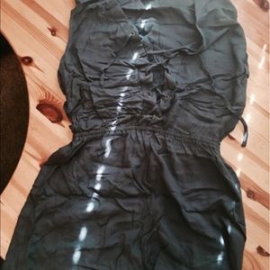 Blue lace up romper.