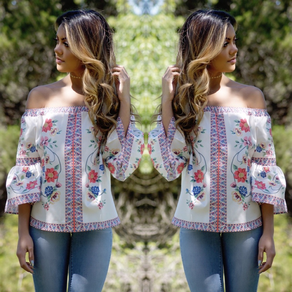 SOLD OUT - Ashtyn Off The Shoulder Top - Picture 1 of 3