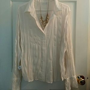 Vintage Dreamy Lacey Crinkle Pleated romantic top