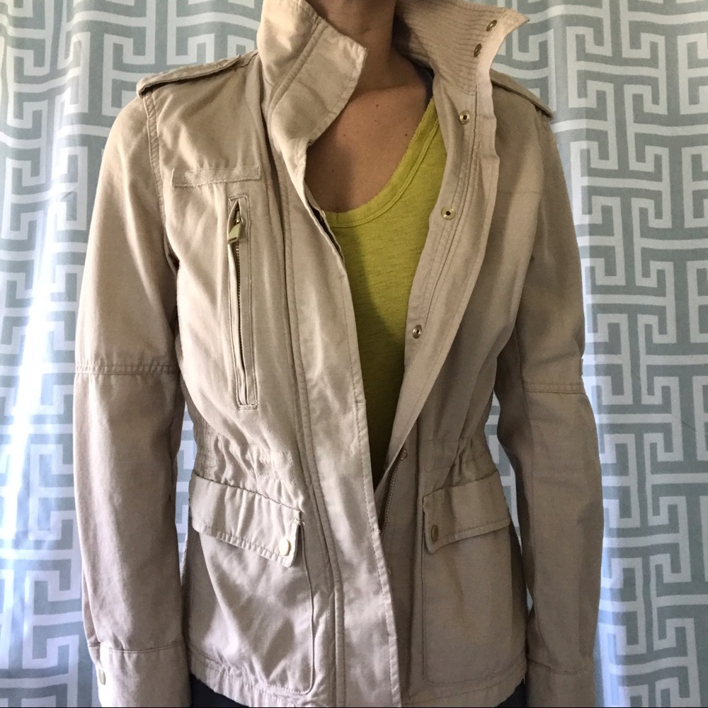 H&M Drawstring Utility Jacket Beige