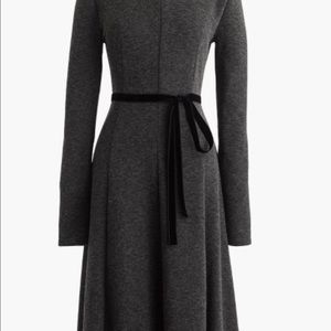 J. Crew midi dress, w/ black velvet tie F8769 NEW