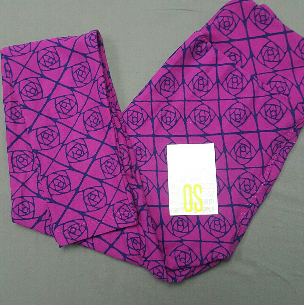 "Disney Roses" New LuLaRoe OS leggings - Picture 1 of 2