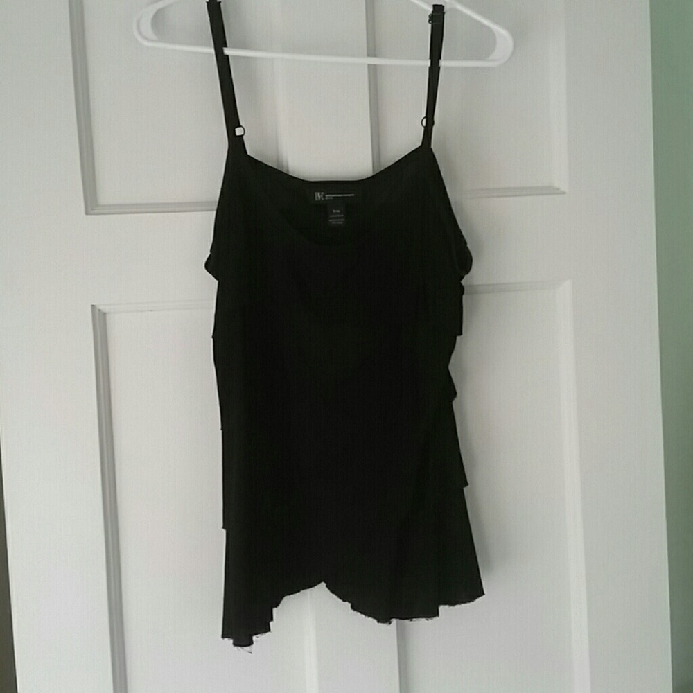 Black tiered tank top