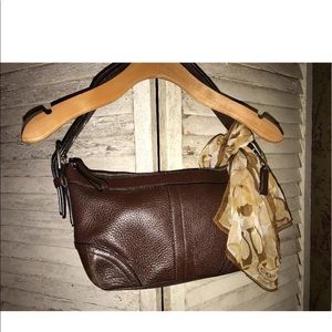 Coach Pebble Leather Convertible w Coach Scarf