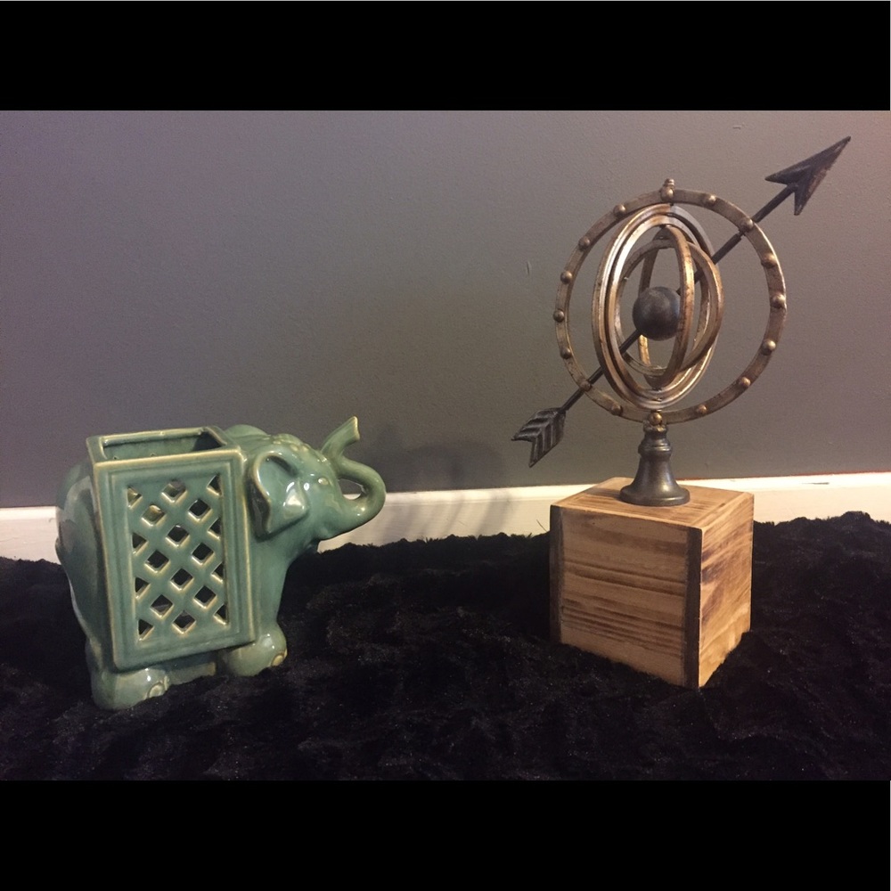 Elephant and Globe Decor (bundle)