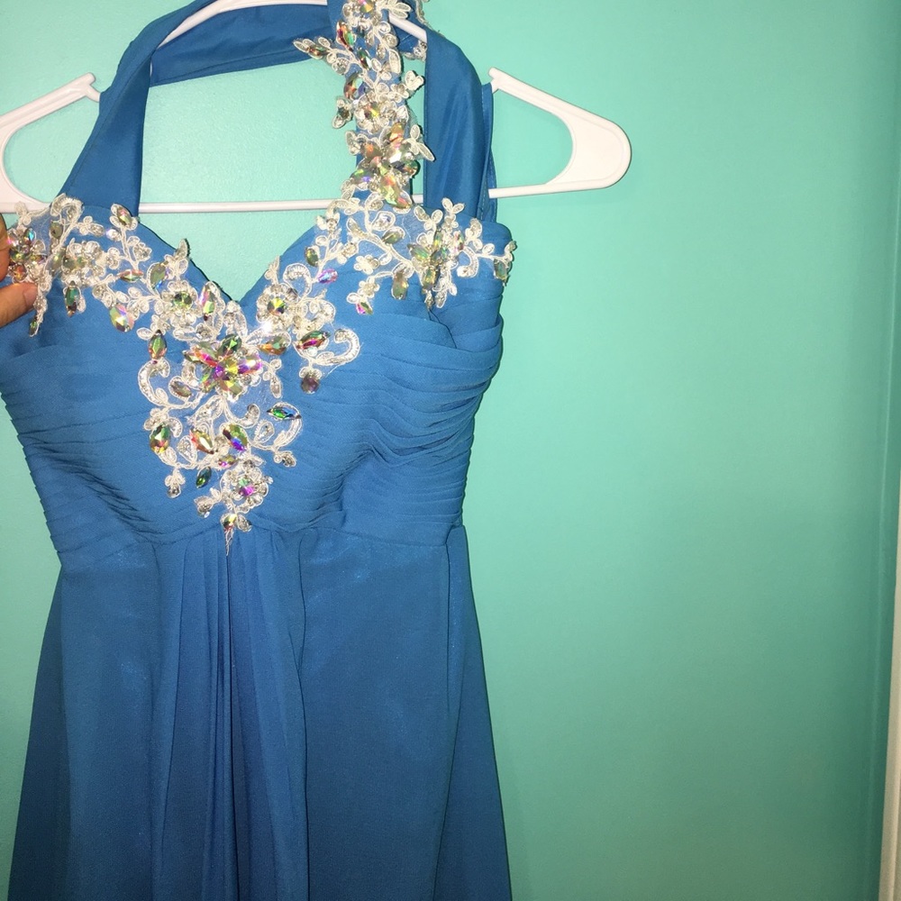 Blue prom dress