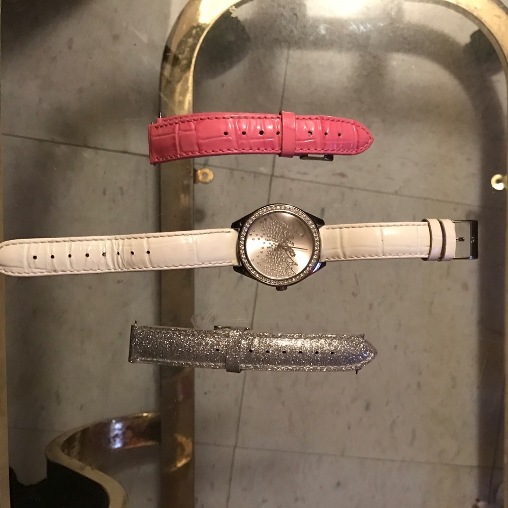 Guess watch with 3 watch bands
