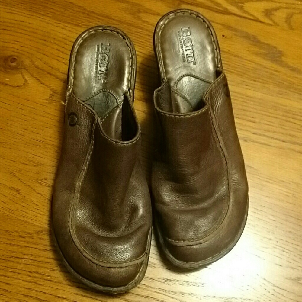 Born leather clogs