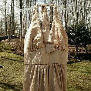 Sexy Marilyn Monroe style Metallic halter dress