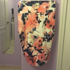 Floral midi skirt