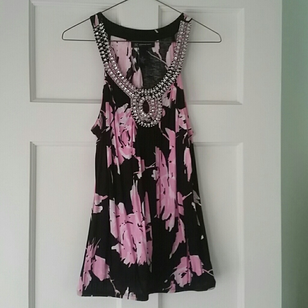 Floral Embellished Tank