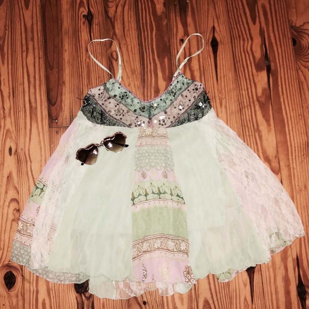 Vintage sequined gypsy tank