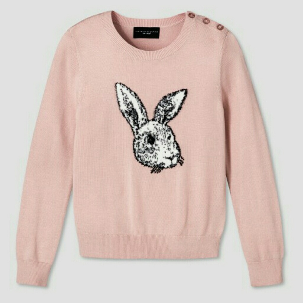 Victoria Beckham Girl Blush Bunny Sweater XS