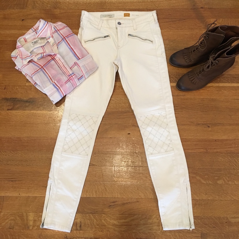Anthropologie Pilcro Serif Zip Moto Jeans