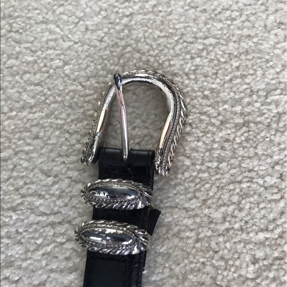 Black leather Brighton belt