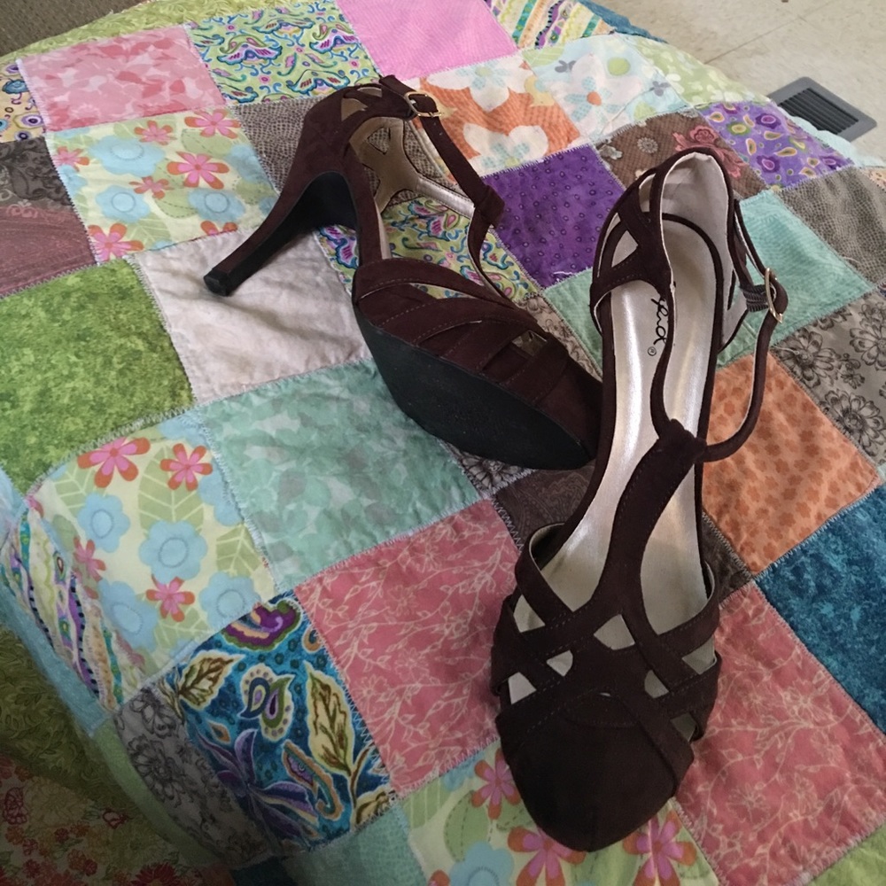 Chocolate brown heels