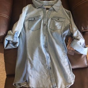 Brand New with tags, Button Up Collar denim top