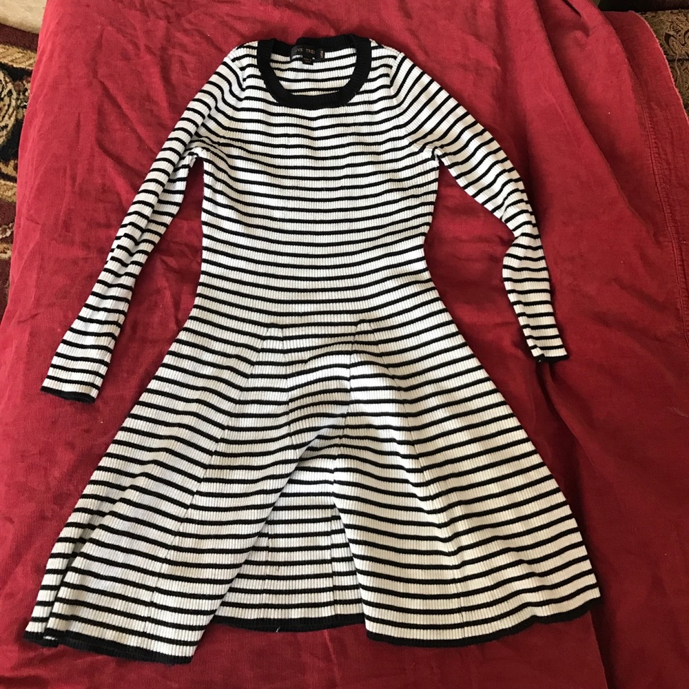Striped sweater dress
