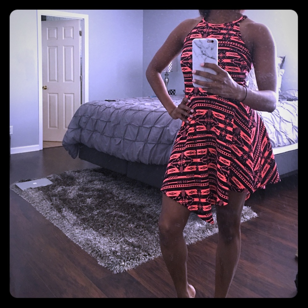 Pink & black mini dress. Never worn!