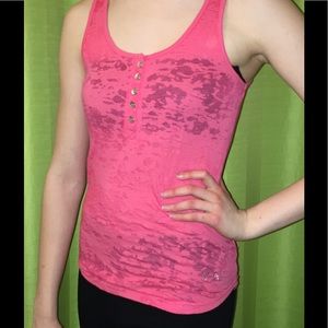 Sheer Guess pink tank