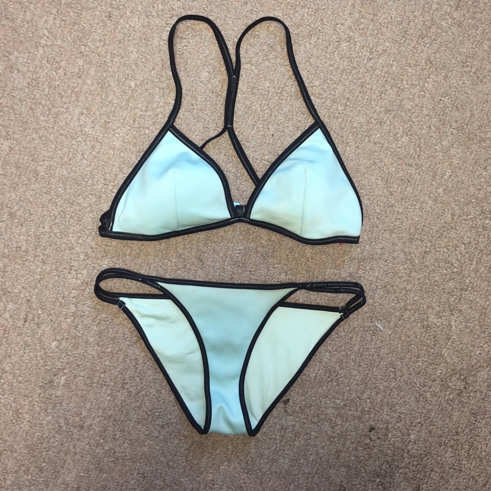 Black and blue Victoria's Secret bathing suit