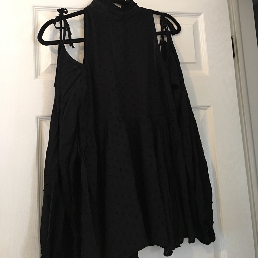 Black apricot lane Peoria cold shoulder blouse