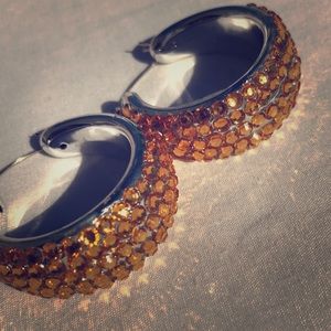 Color Studded Rhinestone Earrings