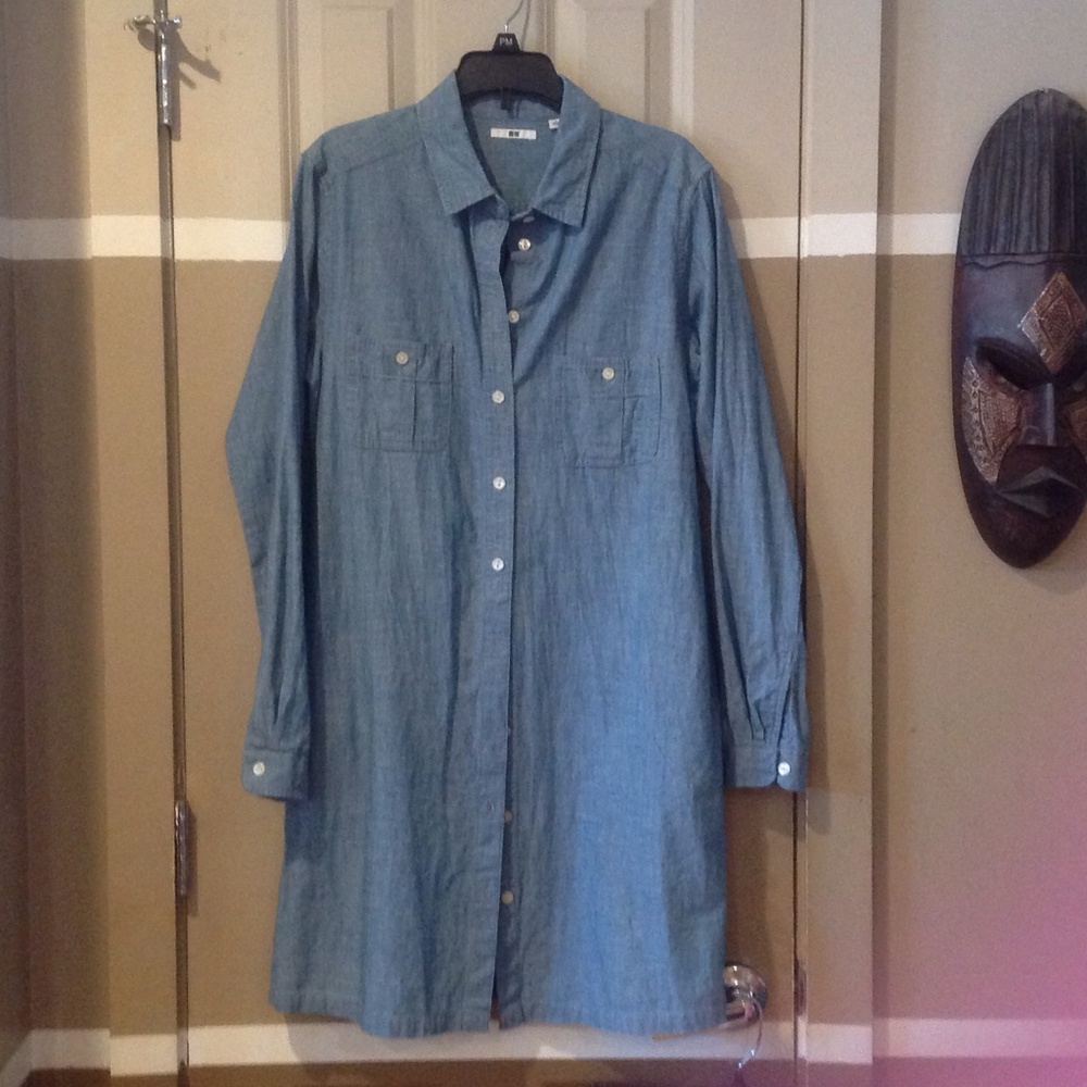 UNIGLO  CHAMBRAY JEAN DRESS  MEDIUM