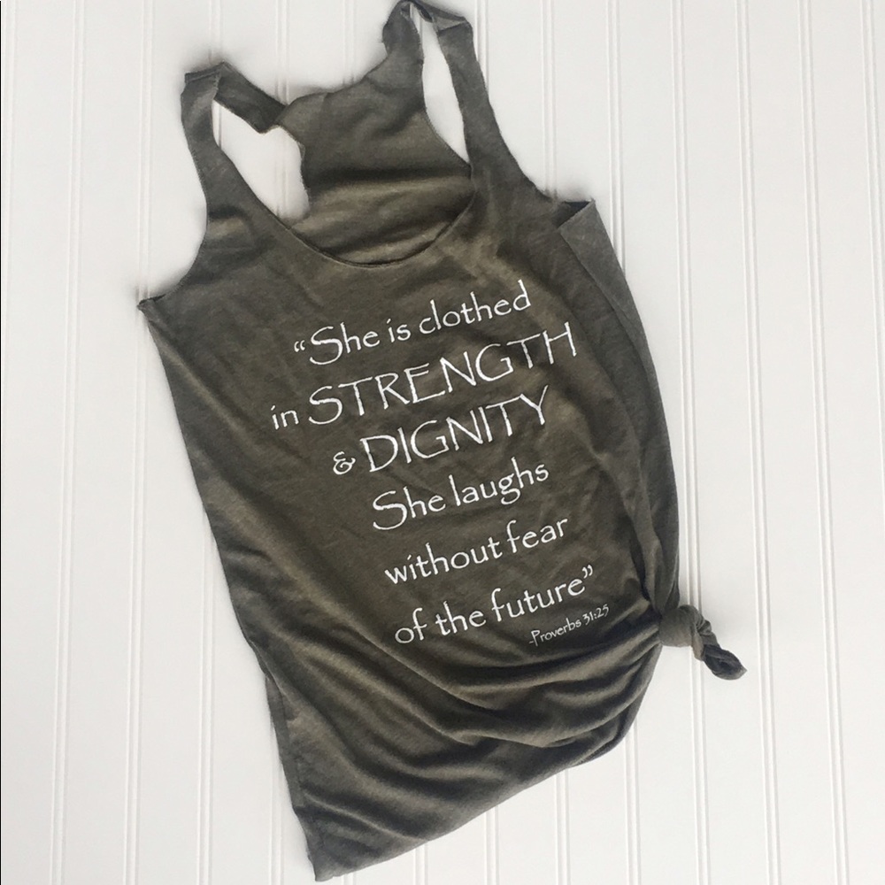Fit and faithful Proverbs 31:25 Tank
