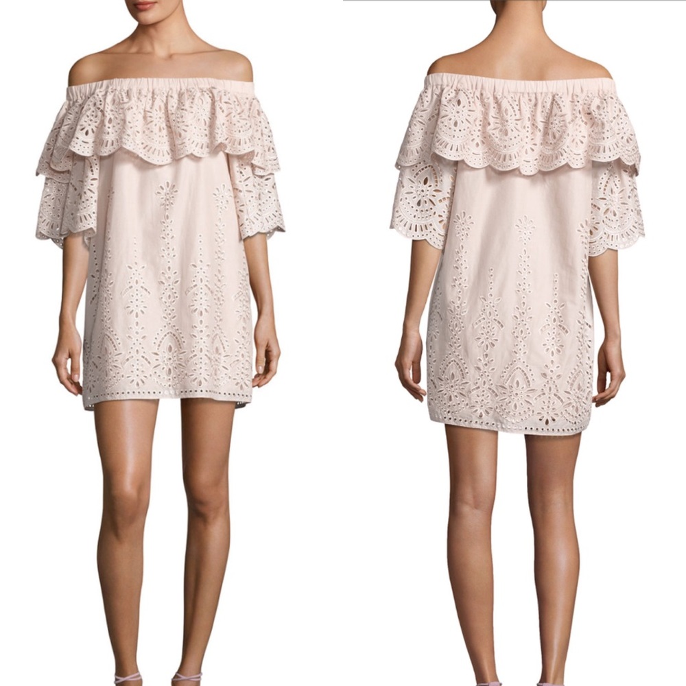 Parker Cathy Blush Off The Shoulder Dress