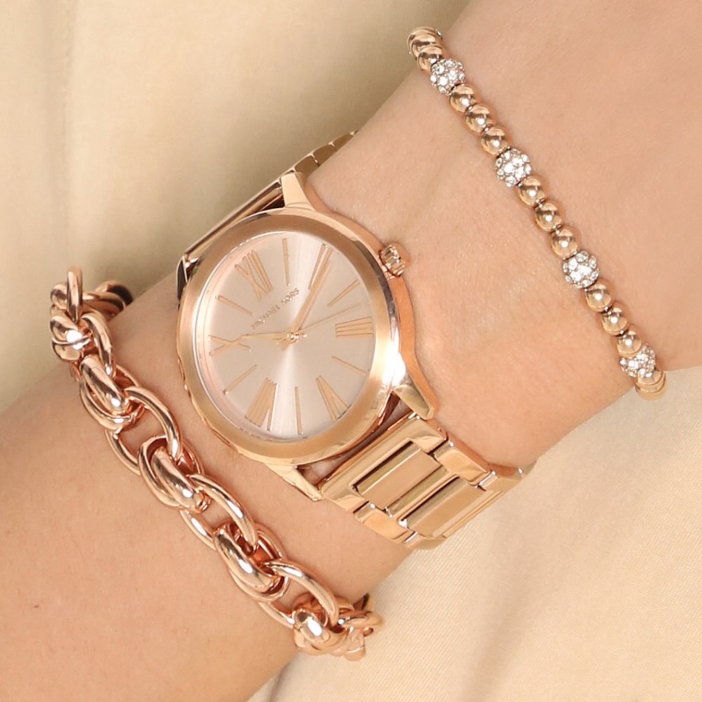 Michael Kors hartman rose gold roman numeral watch - Picture 4 of 8
