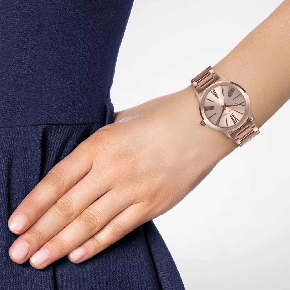 Michael Kors hartman rose gold roman numeral watch - Picture 2 of 8