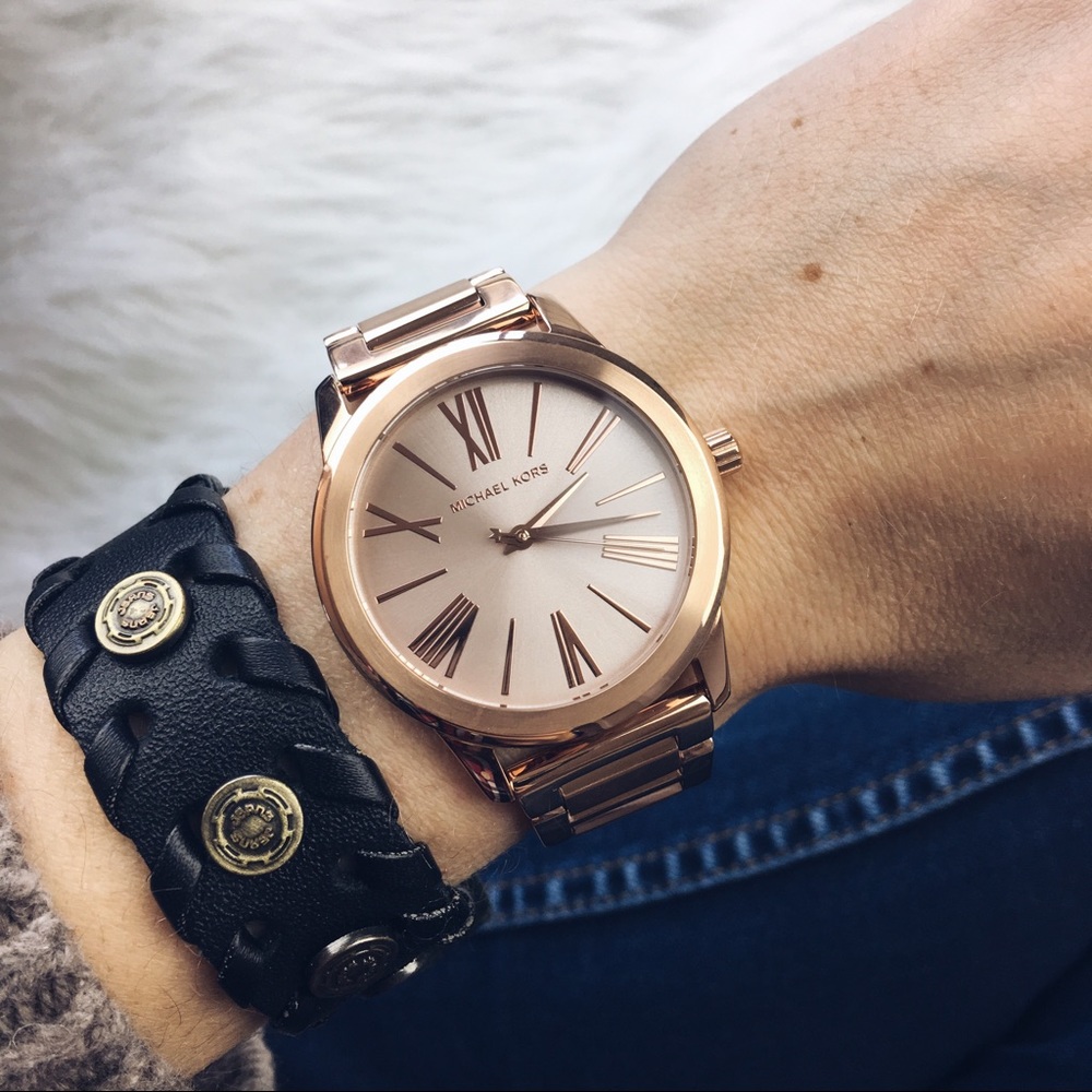 Michael Kors hartman rose gold roman numeral watch - Picture 3 of 8