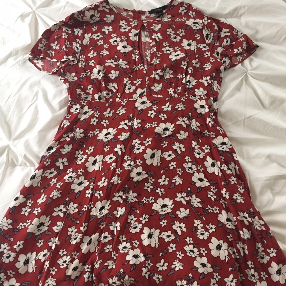 Keyhole Floral Dress