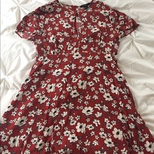 Keyhole Floral Dress