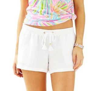 NWT lilly pulitzer beach short white linen NWT lilly pulitzer beach short white linen