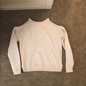 Sweater with shoulder cutouts