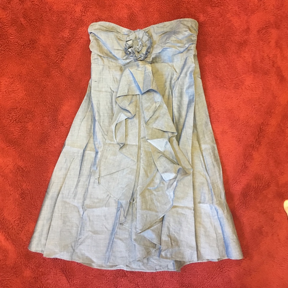 Strapless Blue Jean JCrew Dress
