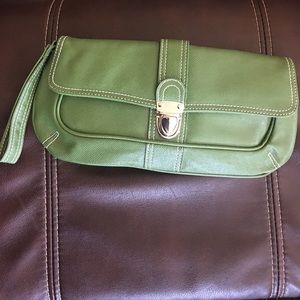 Vintage green wristlet