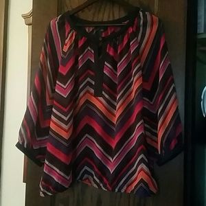 Banana Republic chevron striped blouse.